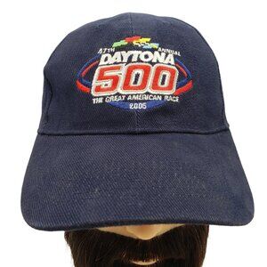 2005 NASCAR 47th ANNUAL DAYTONA 500 Navy Blue Adjustable Baseball Cap Hat